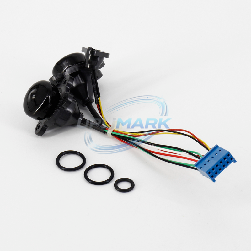 UVJ-X0207 pressure transducer alternate angle showing housing and connector