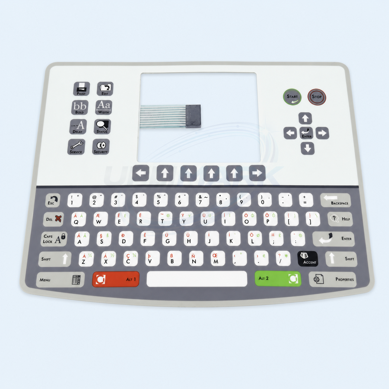 Operator Keypad Membrane Overlay for Citronix CI580 and CI1000 Series – UPLIMARK UCX-004-1010-001, view 1