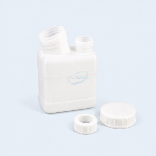 Dual-Neck Ink/Makeup Tank with Caps for Hitachi coding equipment – UPLIMARK UHT-451833, view 1