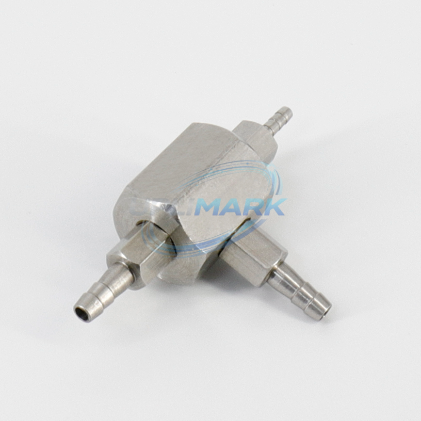Fluid Connector Block for Markem-Imaje S4, S8 and 9040 printers; port specification must be confirmed – UPLIMARK UMI-ENM20231, reference view 3