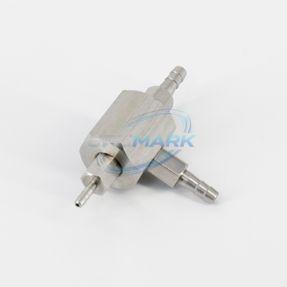 Fluid Connector Block for Markem-Imaje S4, S8 and 9040 printers; port specification must be confirmed – UPLIMARK UMI-ENM20231, reference view 4