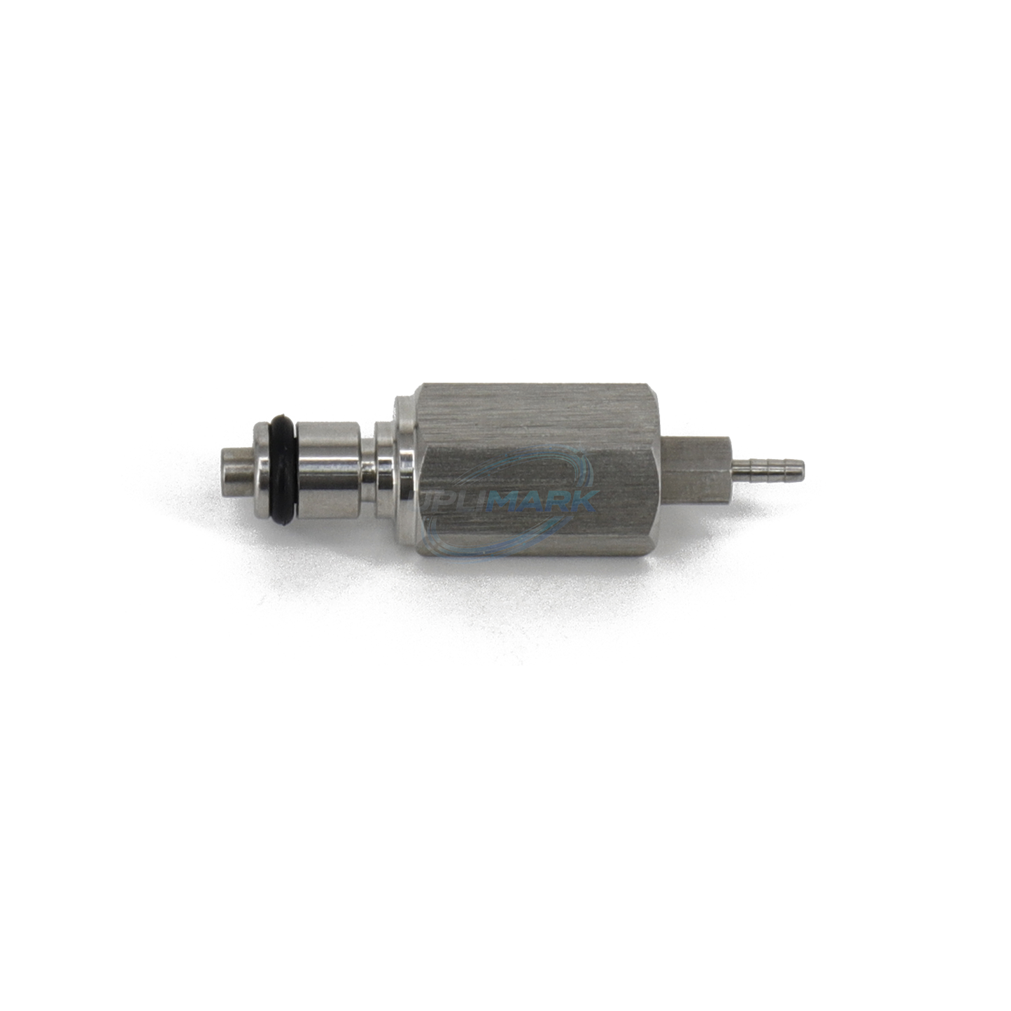 CPC Male Coupler Complete, M5 × 2.7 for Markem-Imaje equipment using the matching ENM27335 CPC male connection; the unified table notes S8/77-series compatibility – UPLIMARK UMI-ENM27335, view 1