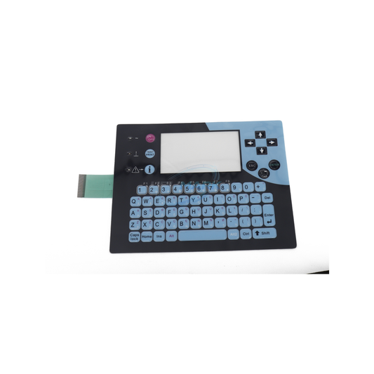 Blue Latin Keyboard Membrane, Variant 01 for Markem-Imaje 9020 – UPLIMARK UMI-ENM28240-01, view 1