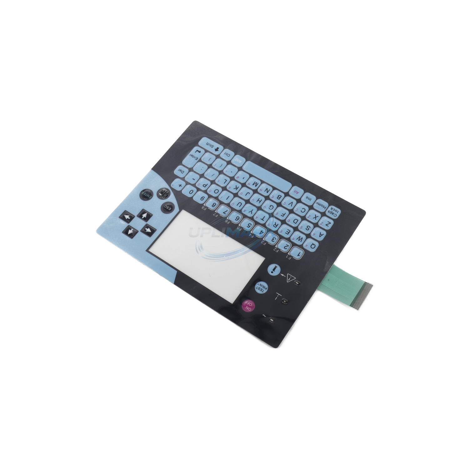 Blue Latin Keyboard Membrane, Variant 01 for Markem-Imaje 9020 – UPLIMARK UMI-ENM28240-01, view 2