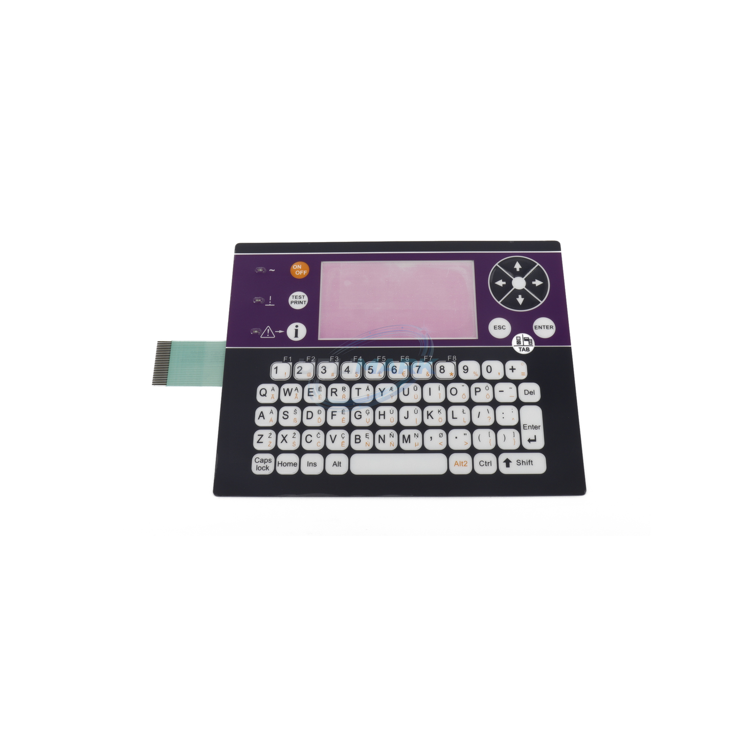 Purple Keyboard Membrane, Variant 02 for Markem-Imaje 9018/9028/9020/9030 – UPLIMARK UMI-ENM28240-02, view 1