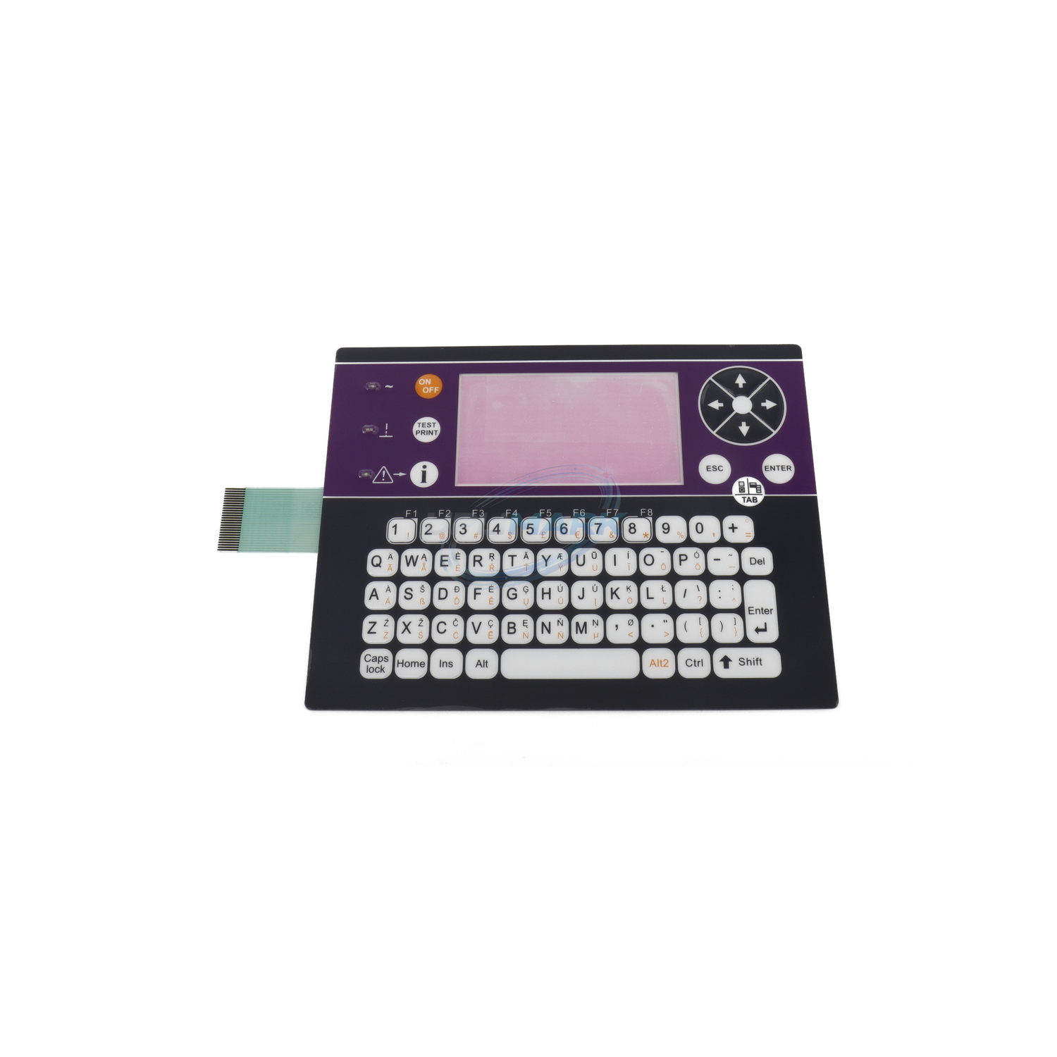 Purple Keyboard Membrane, Variant 02 for Markem-Imaje 9018/9028/9020/9030 – UPLIMARK UMI-ENM28240-02, view 1