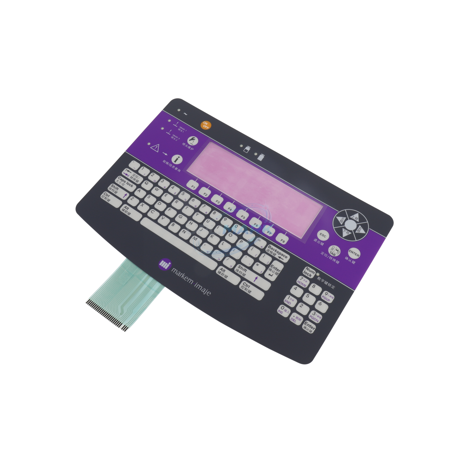 9040 Membrane Keyboard for Markem-Imaje 9040 – UPLIMARK UMI-ENM36266, view 2