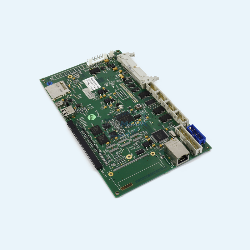 Used/Disassembled 9040 M-Head PC Board for Markem-Imaje 9040 printers with the corresponding M-head electronics – UPLIMARK UMI-ENM37883-04, view 1