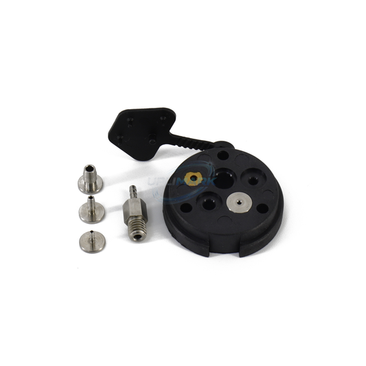 Male Nozzle Tube Connection Module Base for Markem-Imaje 90 Series printers – UPLIMARK UMI-X0382, view 1