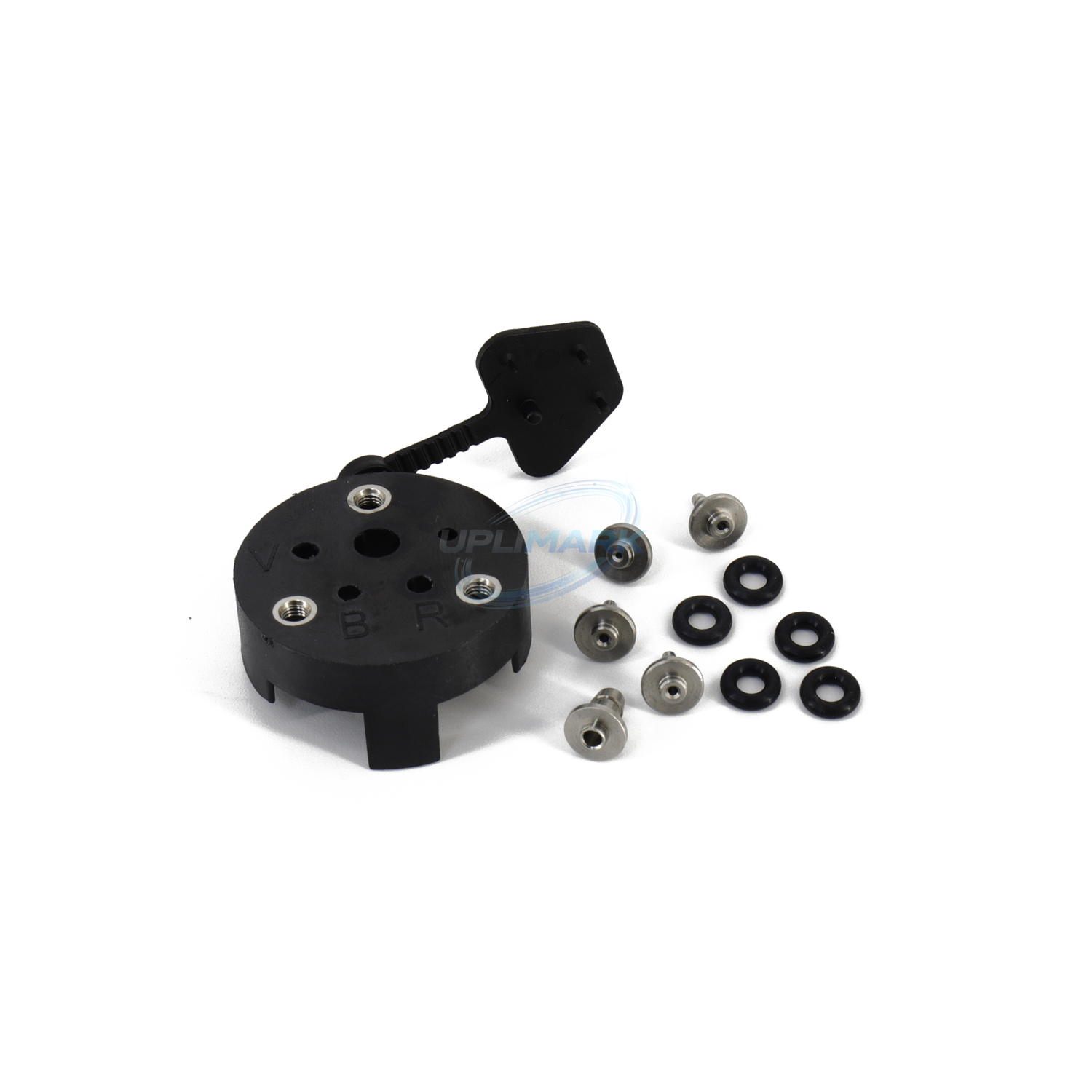 Female Nozzle Tube Connection Module Base for Markem-Imaje 90 Series printers – UPLIMARK UMI-X0386, view 1