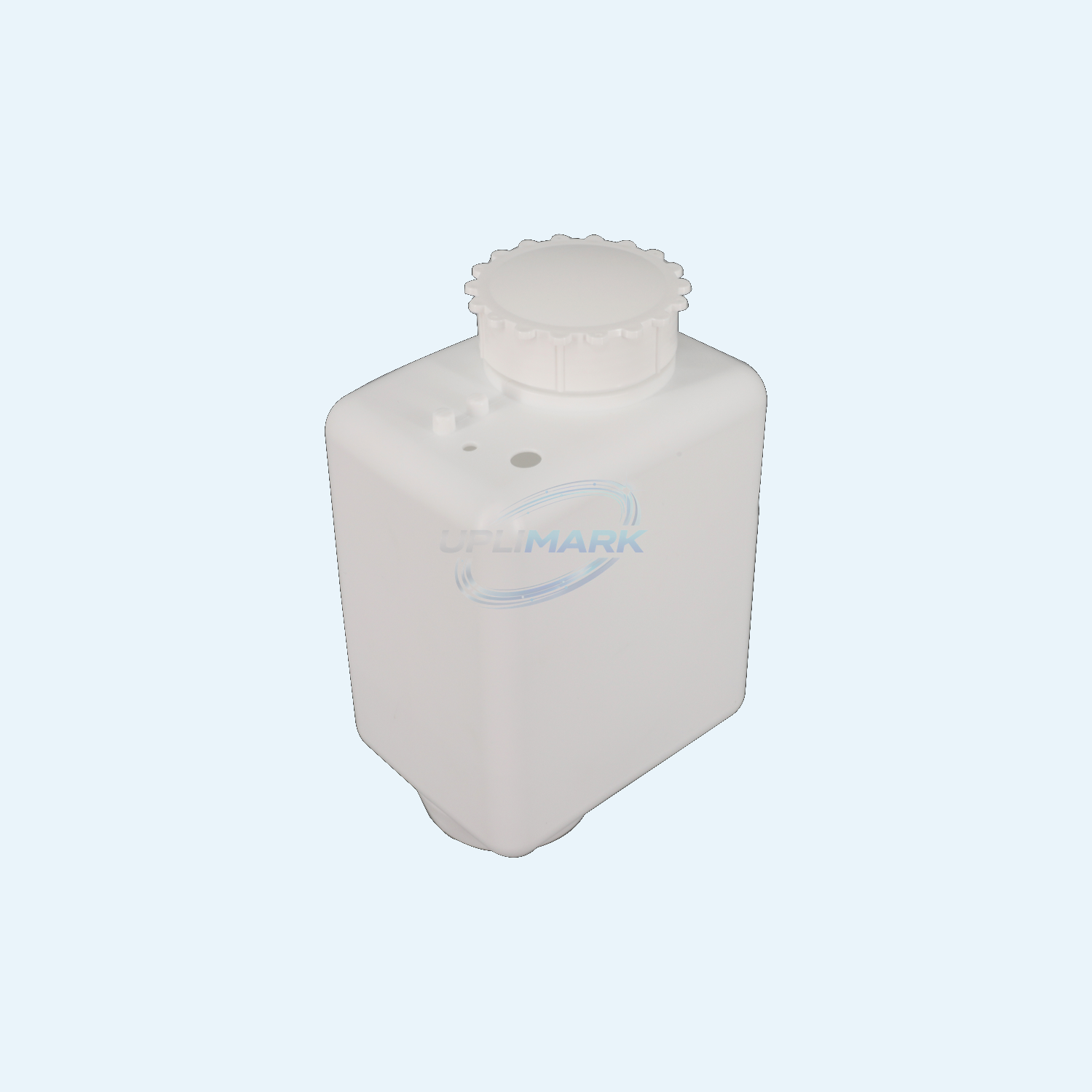 UPLIMARK UMI-X0456 white-ink empty tank with cover for Markem-Imaje 9040 – upright front view