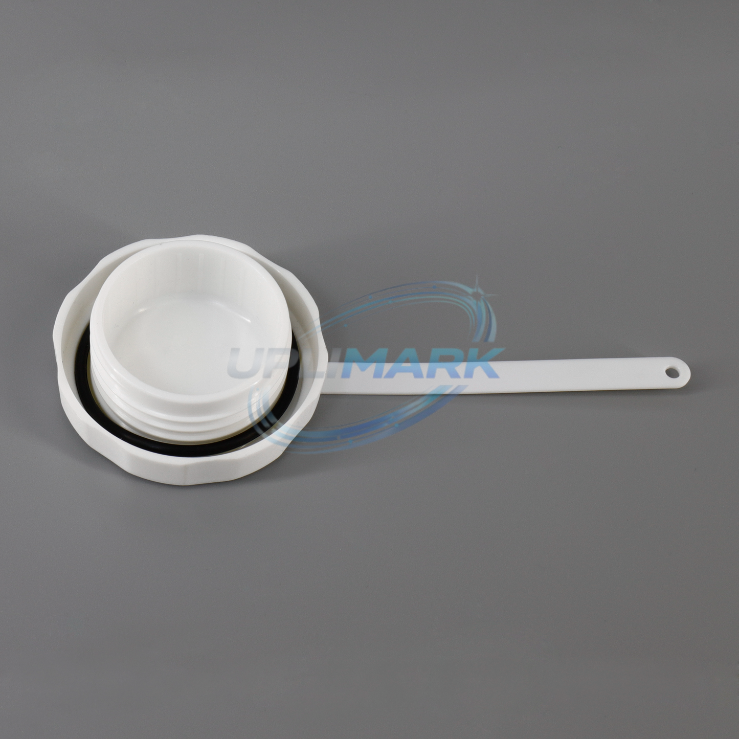 UPLIMARK UVJ-100-043S-195 white top-up filler cap for Willett 43S and 400 Series, angle 1