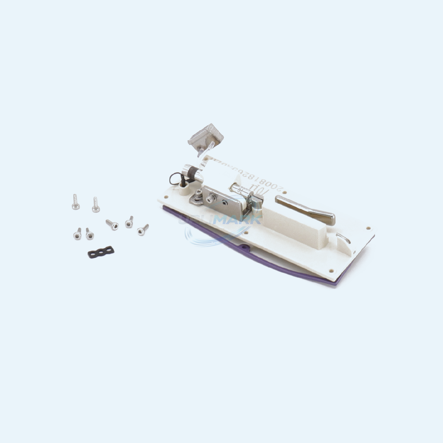 UPLIMARK UVJ-395620 deflector plate assembly with 70 micron nozzle for Videojet 1710, top angled view