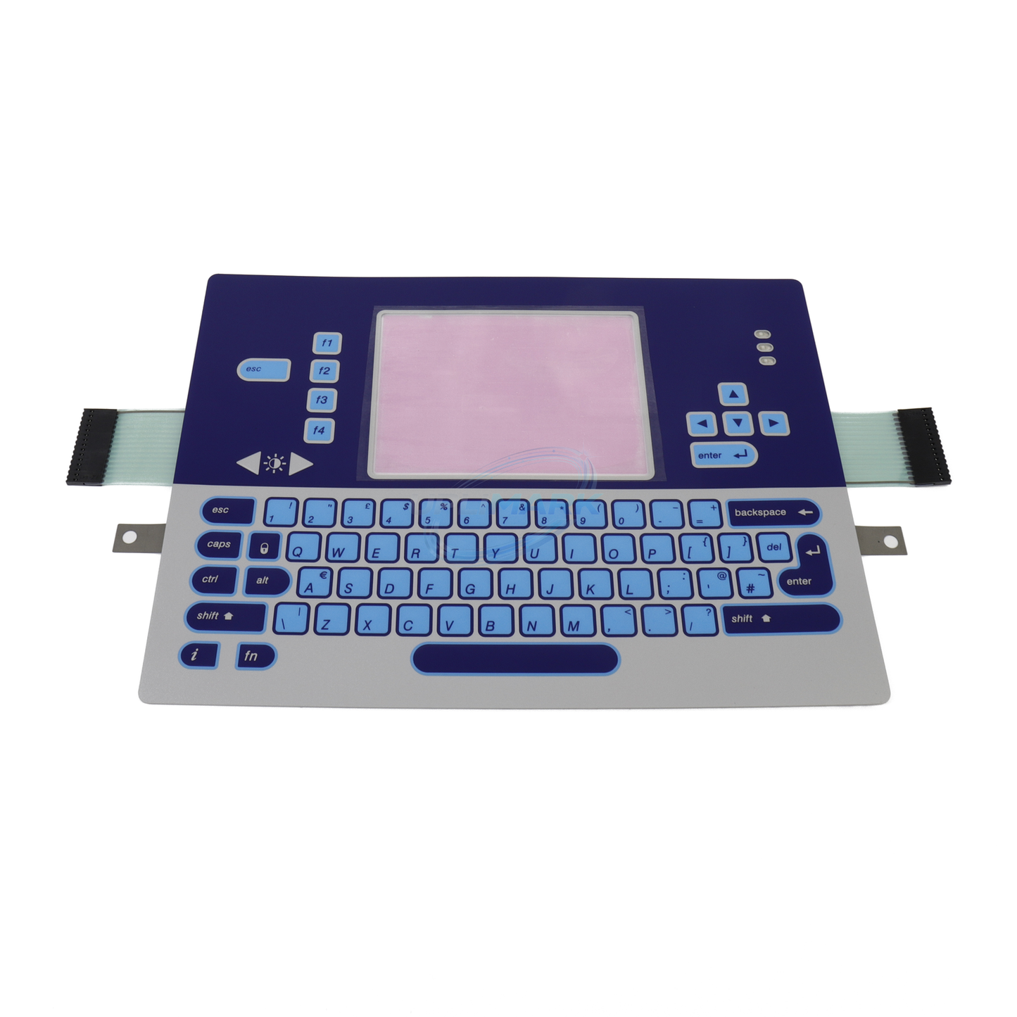 UVJ-399117 keypad membrane overlay front view with ribbon cables for Videojet 1000 Series
