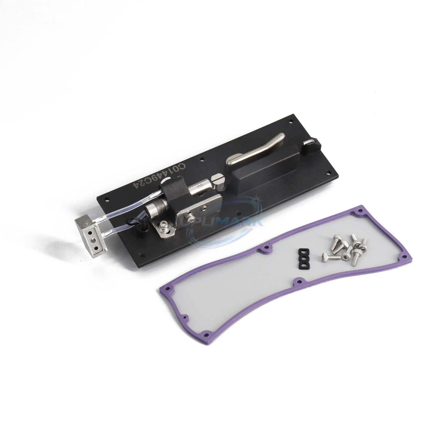 UPLIMARK UVJ-399422-02 deflector plate assembly with 60 micron nozzle for Videojet 1000 Series, top angle