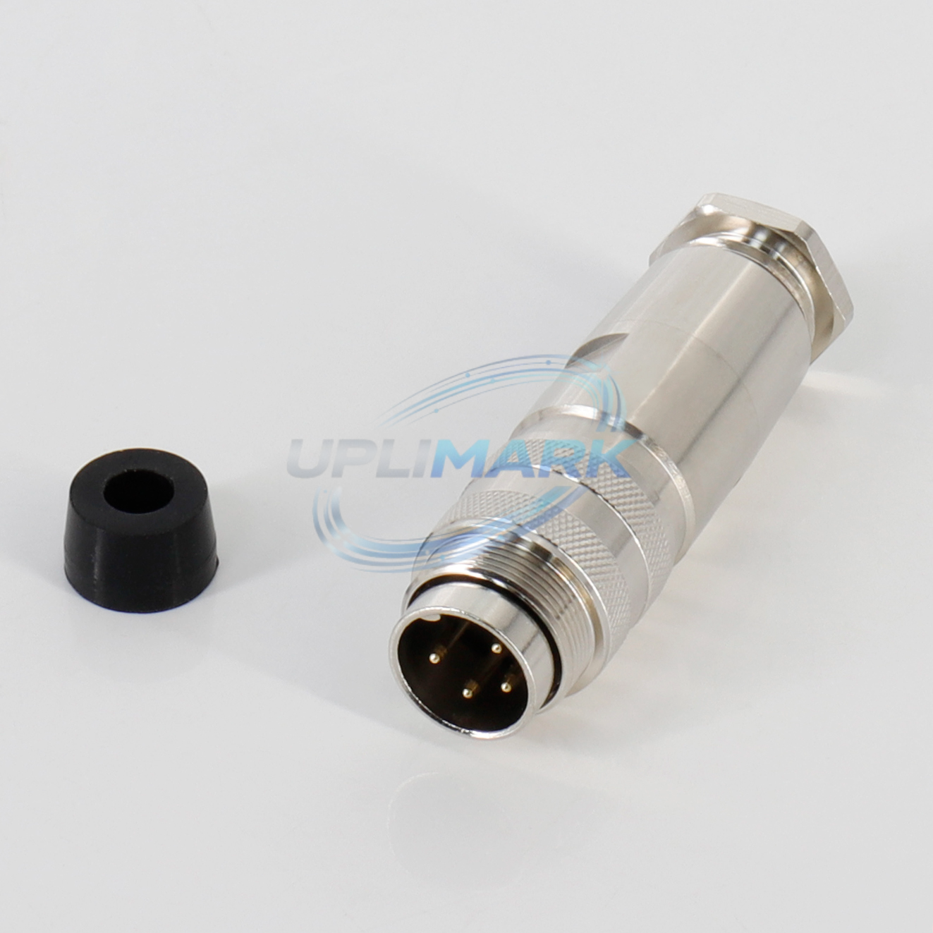 UVJ-500-0036-581-02-01 four-pin DIN plug contact end with rubber boot