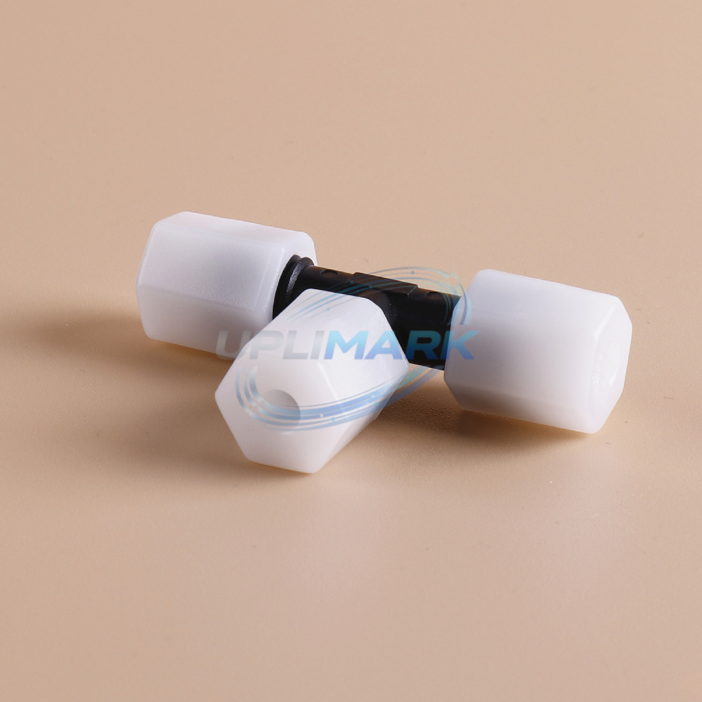 UPLIMARK UVJ-500-0041-194 compatible Willett 400 series 3 mm tee connector, angled view