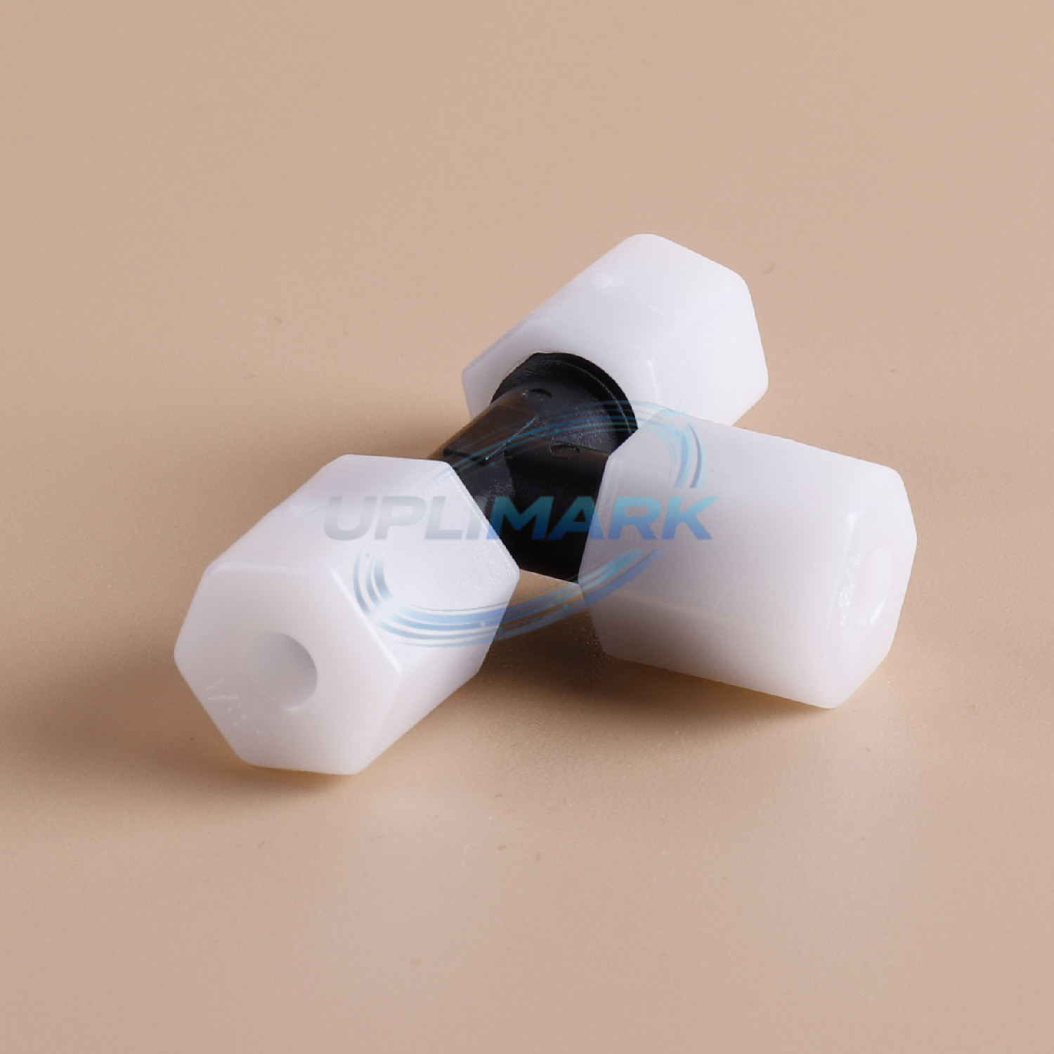 UPLIMARK UVJ-500-0041-194 three-way 3 mm tube connector, alternate angle