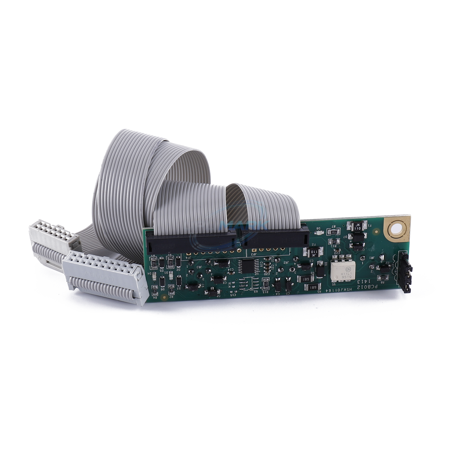 UVJ-500095 external interface PCB front view with ribbon cable connectors