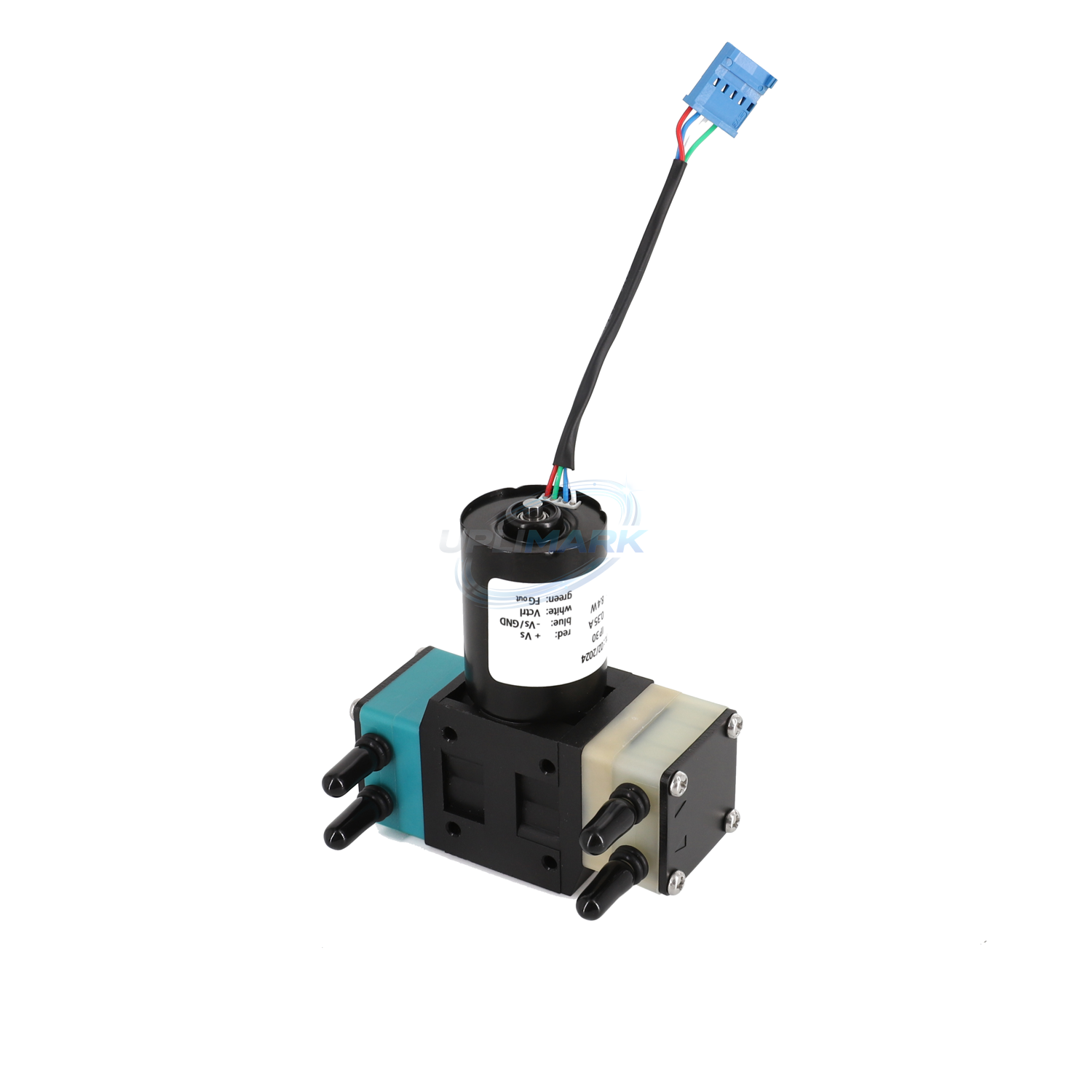 UPLIMARK UVJ-X0188 new-type dual-head gutter recovery pump for Videojet 1710 – four-port front view