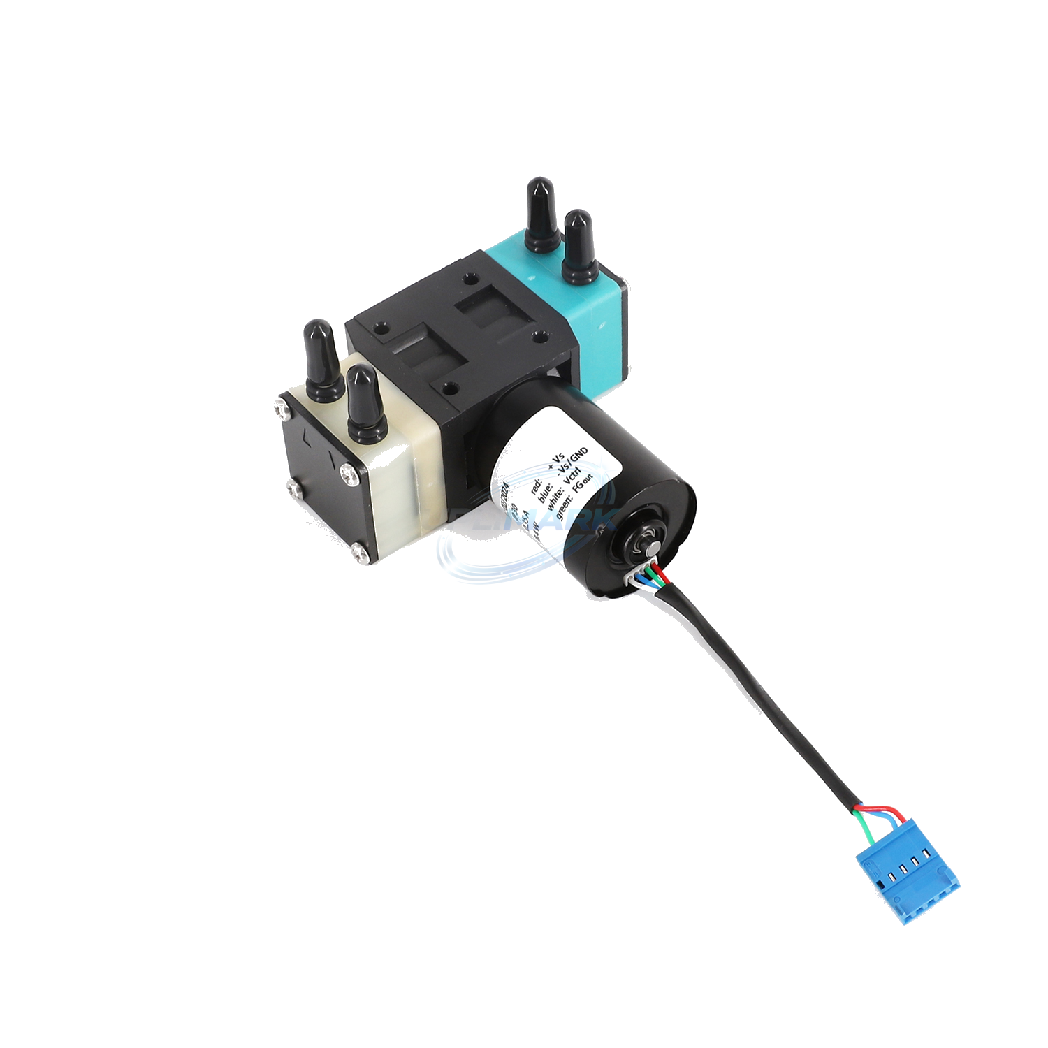 UPLIMARK UVJ-X0188 recovery pump for Videojet 1710 – dual pump heads and motor wiring-specification view