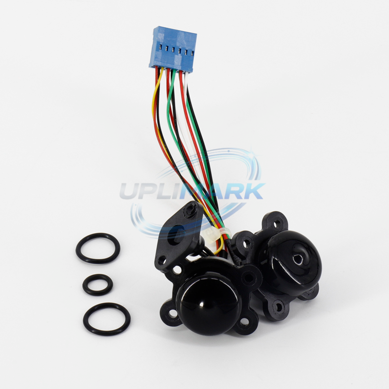 UVJ-X0207 pressure transducer front view with connector and O-rings for Videojet 1210