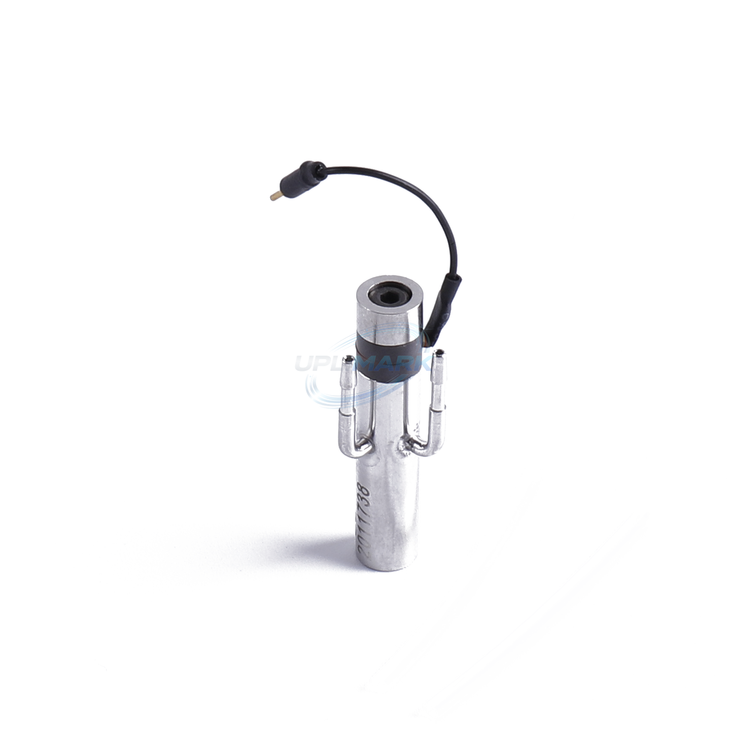 UVJ-X0220 60 µm nozzle assembly upright view with lead and tubes