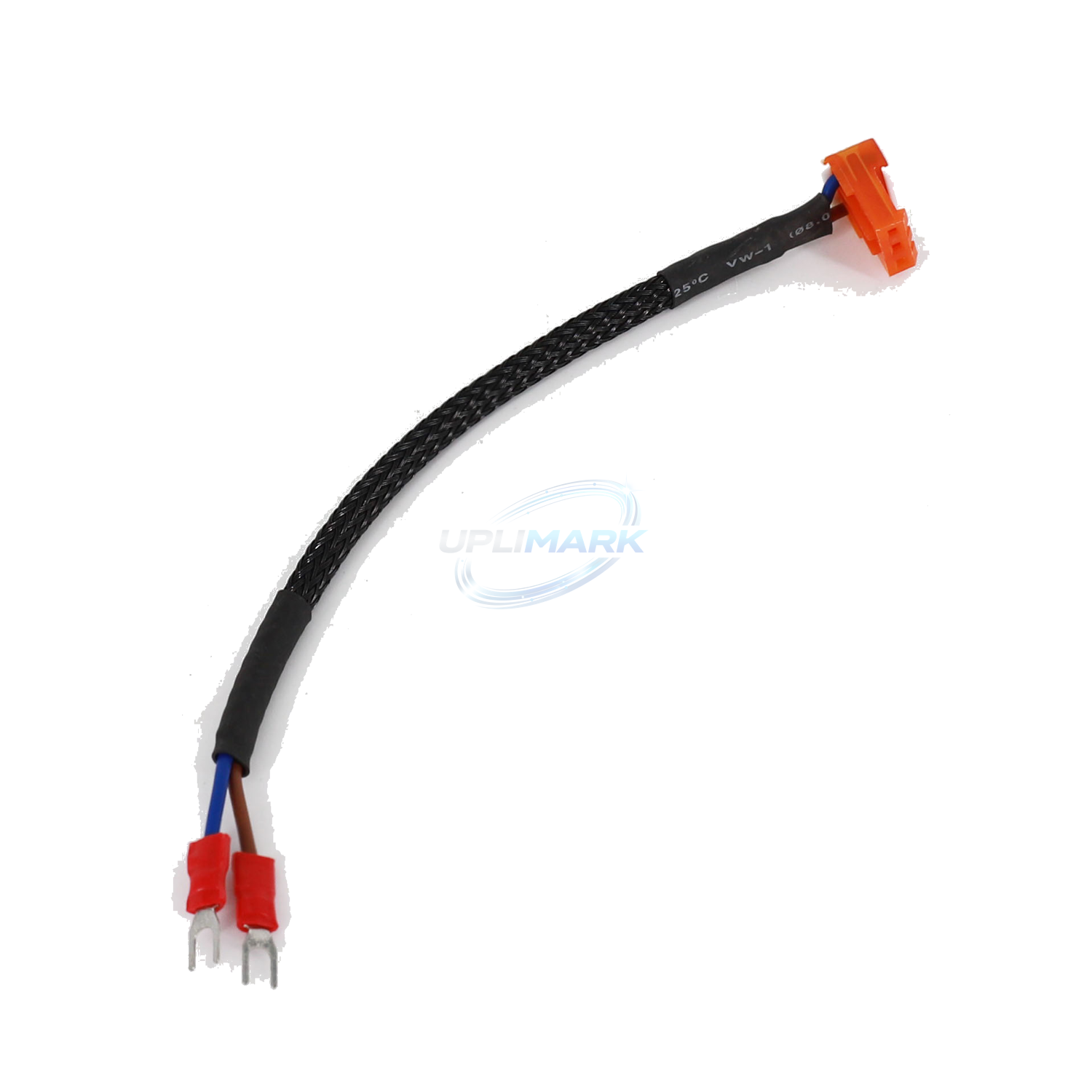 UPLIMARK UVJ-X0302 18 cm power switch cable – braided sleeve and connector orientation