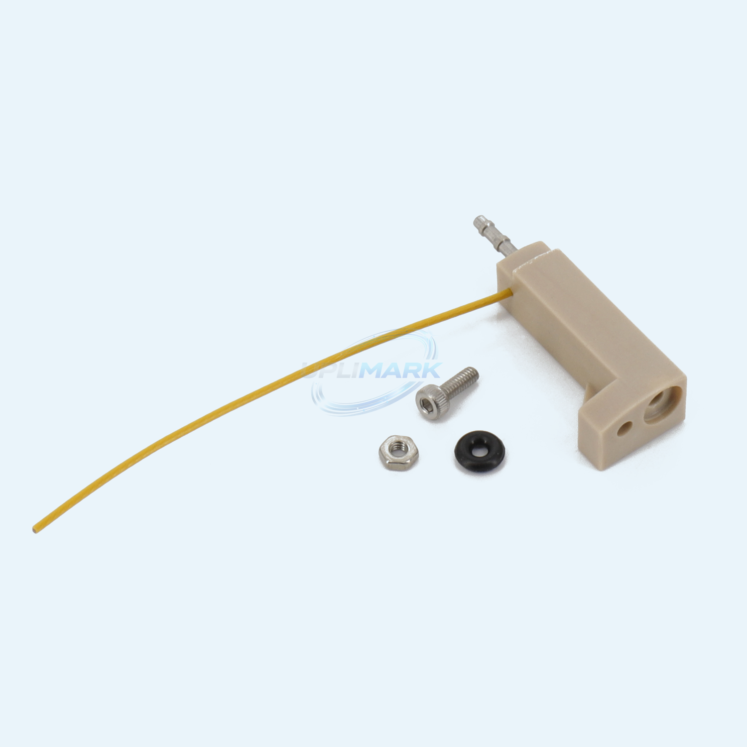 UVJ-X0311 gutter sensor assembly with mounting hardware and yellow tube