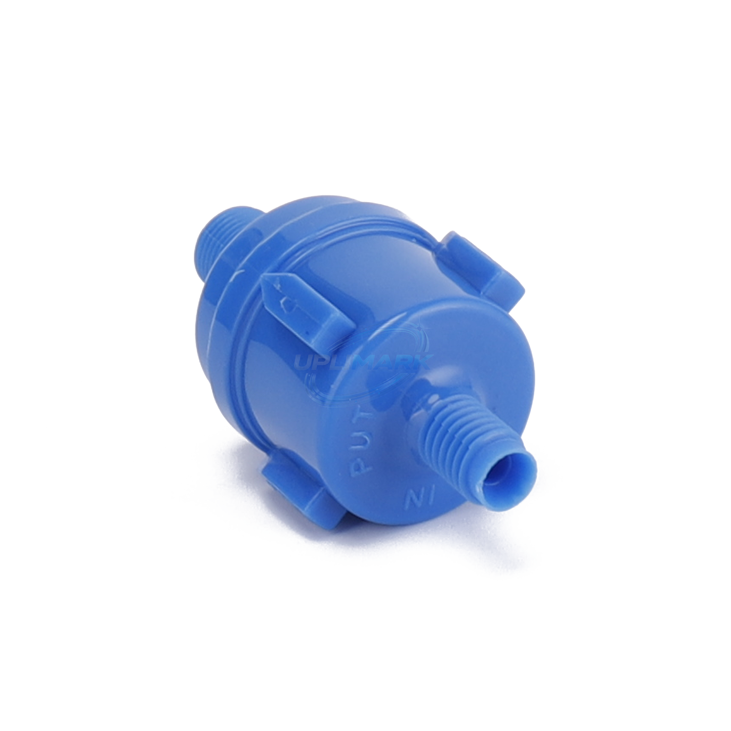 UPLIMARK UVJ-X0421-01 blue 10-micron ink filter without O-ring, inlet-end close view